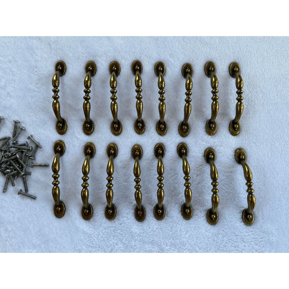 Brass Drawer/Cabinet Pulls/Handles Lot of Sixteen (16), Very Nice, 4.5" Long